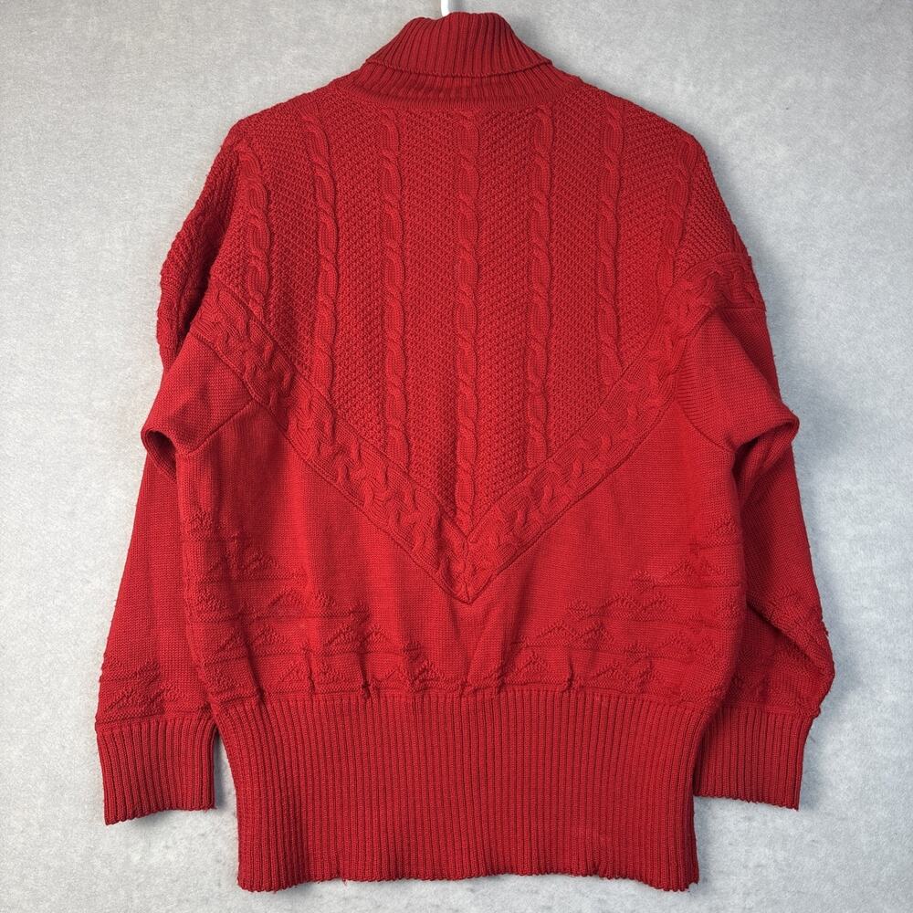 VTG Bogner Sweater Women’s Sm Wool Blend Turtleneck Ribbed Cable Knit Pullover - Picture 9 of 9